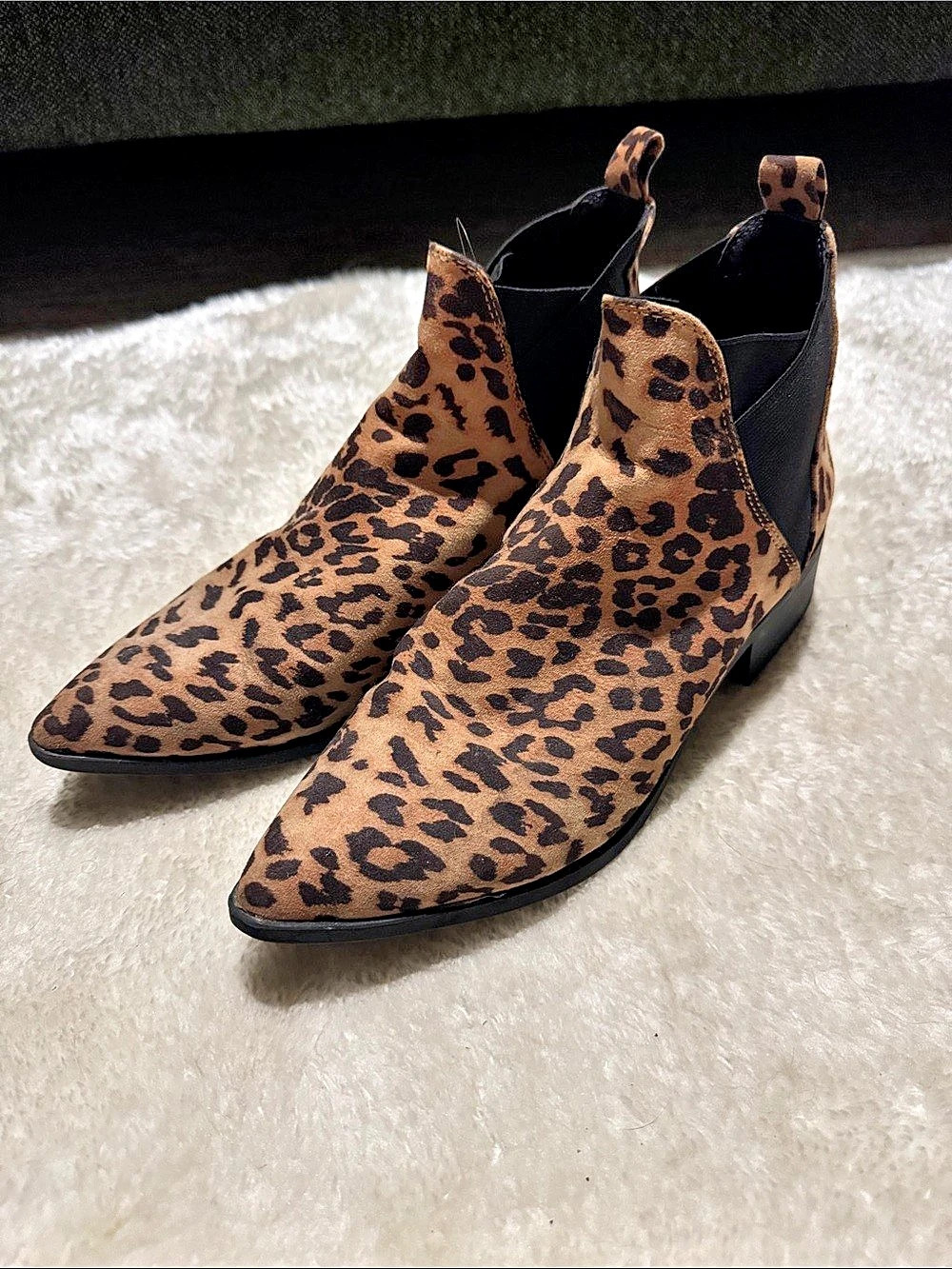 Leopard Print Ankle Boots Like New